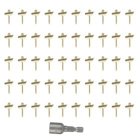 50PCS 2 Inch Fence Fastener Nails Galvanized Stainless Steel Fence Staple for Wire Mesh and Woven Fencing