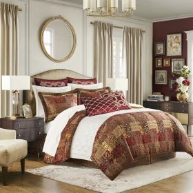 4 Piece Brown Comforter Set (Color: as Pic)